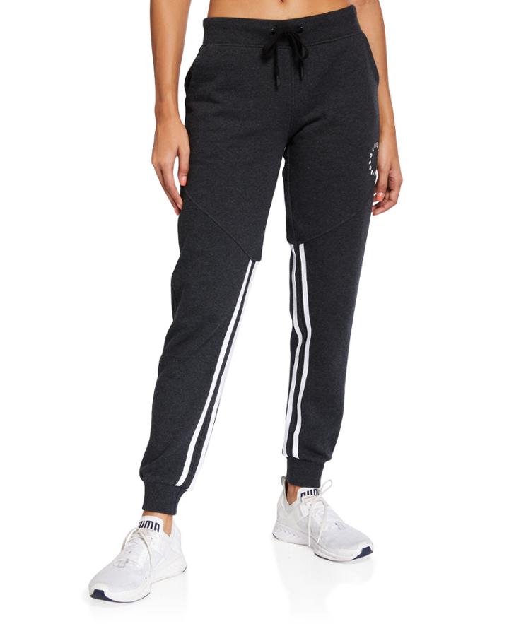 Fleece Joggers With Double Taping