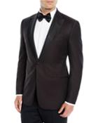 Men's Tonal Pattern Wool Dinner Jacket