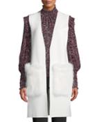 Roanne Sweater Vest W/ Removable Fur Trim