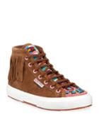 Beaded Suede Mid-top