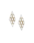Honeycomb Post Earrings, Mother-of-pearl