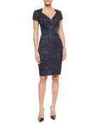 Paisley Cutout-back Body-conscious Dress