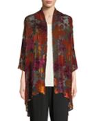 Evening Bouquet Velvet Burnout Cardigan