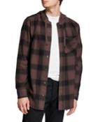 Men's Schuyler Check Button-front Hoodie