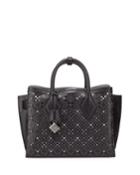 Neo Milla Studded Perforated Leather Tote Bag