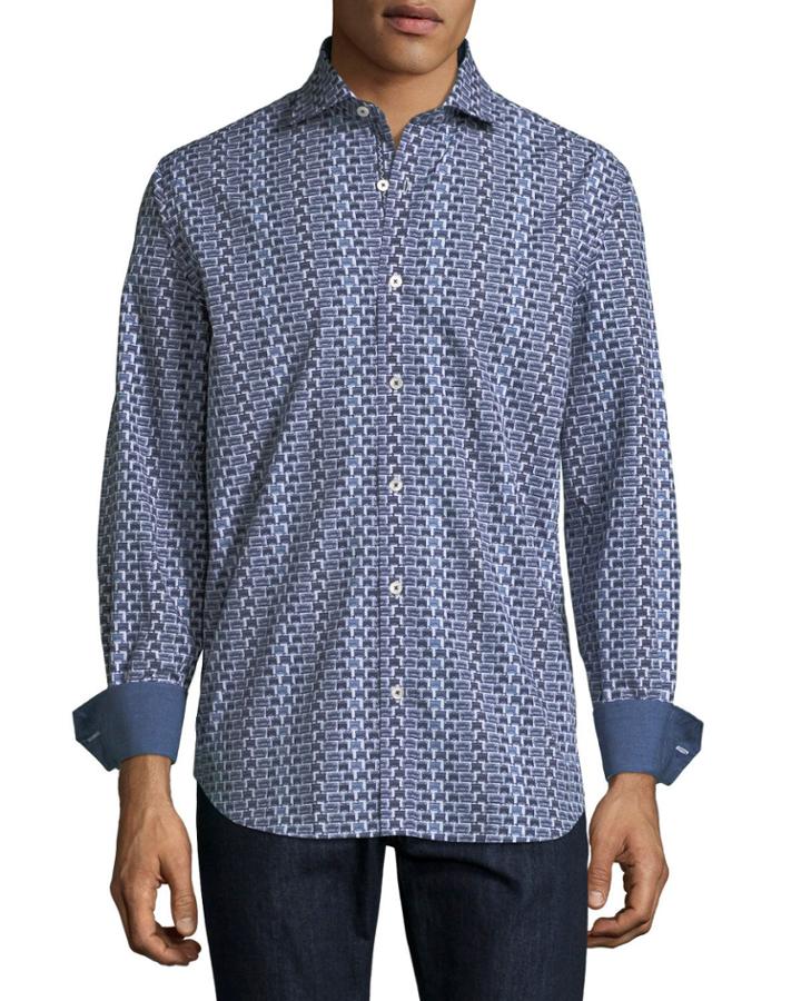 Classic-fit Typewriter Print