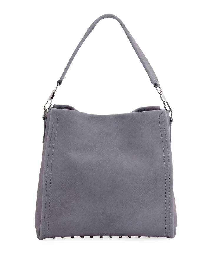 Darcy Soft Shoulder Bag, Washed Denim