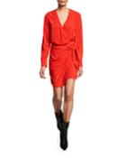 Ophie Long-sleeve Wrap Dress