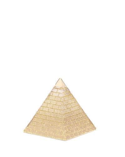 Pyramid Crystal Evening Clutch Bag, Champagne