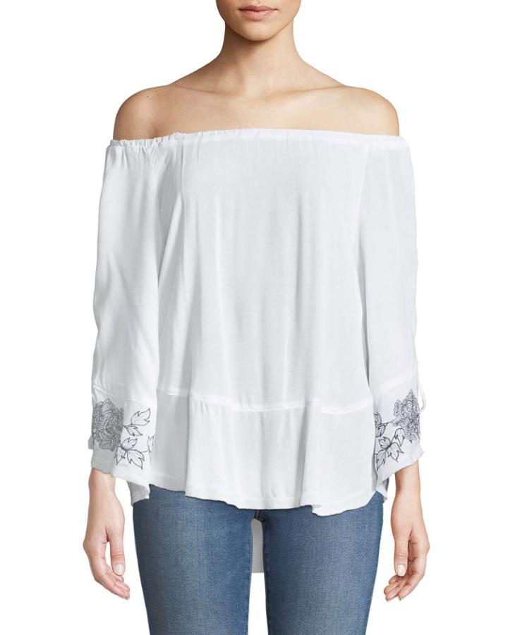Off-the-shoulder Lace-up