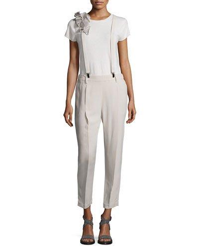 Suspender Tapered-leg Pants,