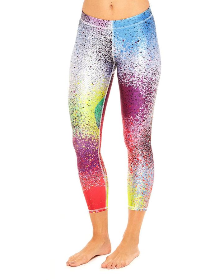 Confetti-print Capri Performance