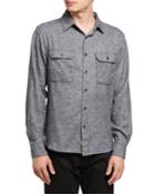 Men's Long-sleeve Flap-pocket
