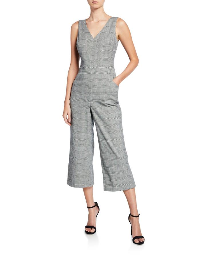 Menswear Cropped Wide-leg Jumpsuit