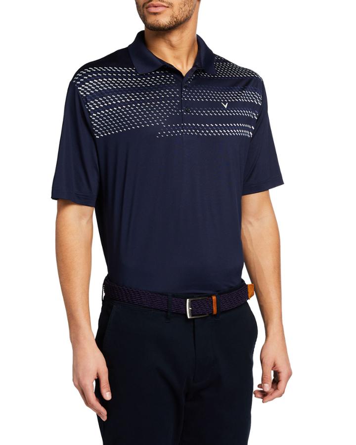 Men's Engineered Geo Print Polo