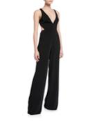 Rooney Deep V-neck Sleeveless Cutout-back Jumpsuit