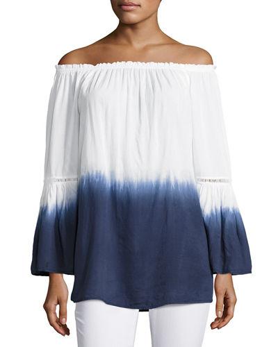 Dip-dye Off-the-shoulder Blouse