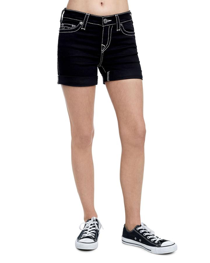 Rolled-cuff Shorts W/ Contrast