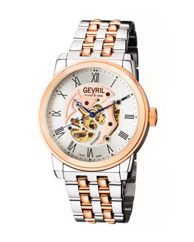 47mm Men's Vanderbilt Automatic Bracelet Watch, Two-tone