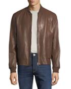 Men's Smooth Leather Bomber Jacket