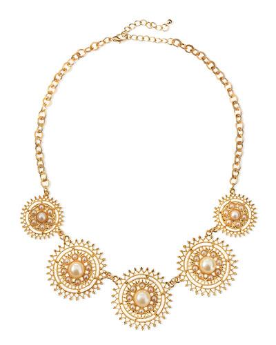 Solar Pearly Golden Necklace