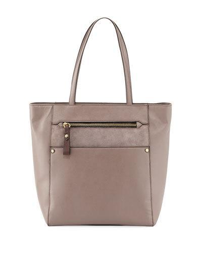 Daphne Tall Mixed Leather Tote Bag,