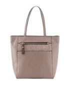 Daphne Tall Mixed Leather Tote Bag,