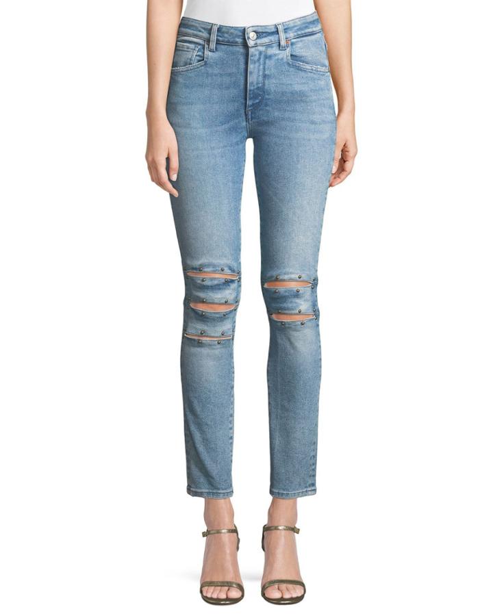 Kelly Sharon Willa Studded Skinny Ankle Jeans