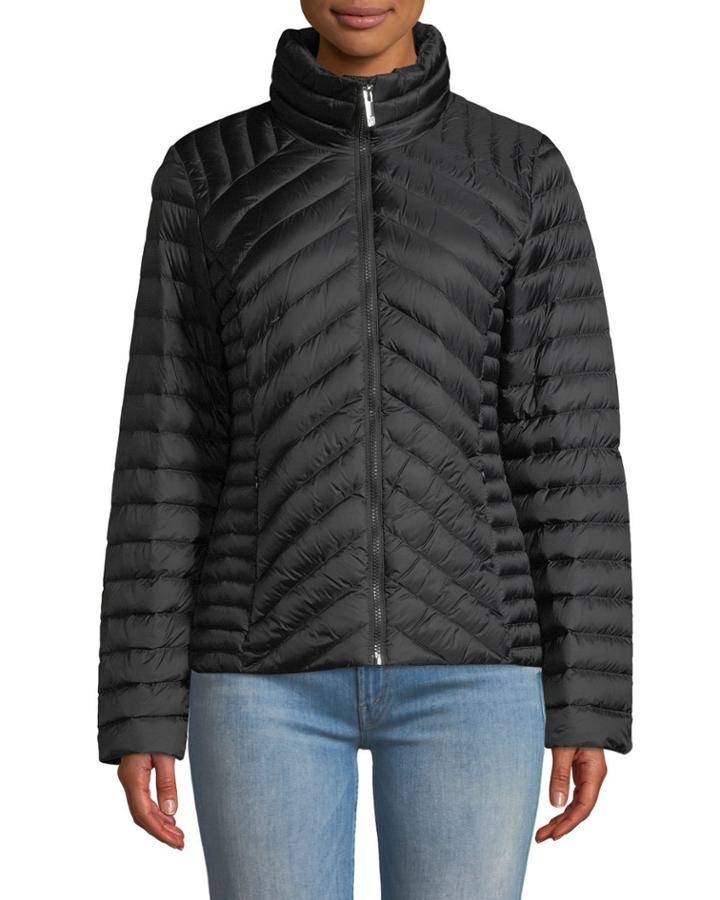 Stand-collar Down-fill Packable Jacket