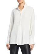 Nissi Banded-collar Georgette Tunic