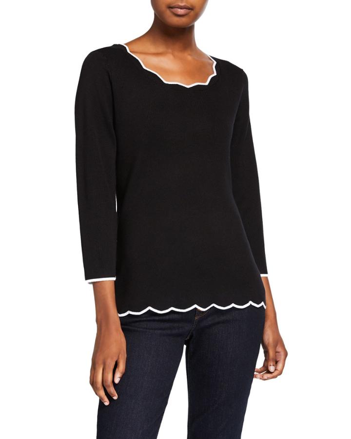 3/-sleeve Pullover With