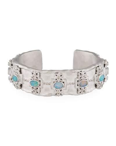 New World Wide Opal Cuff W/ Diamonds