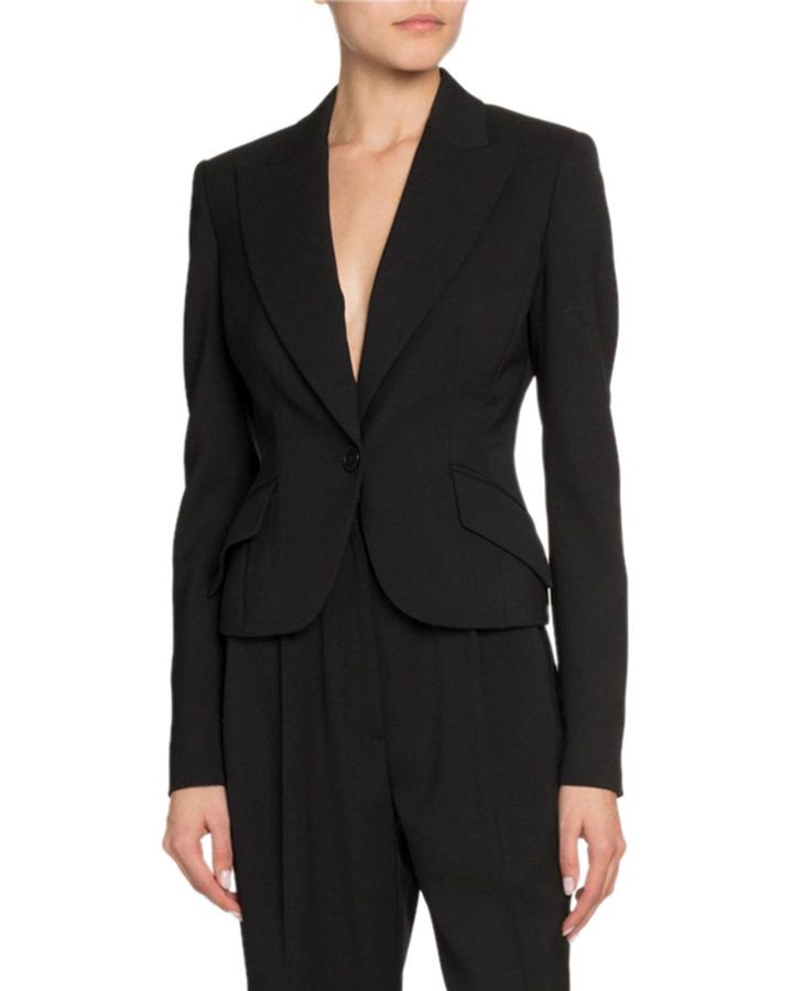 Kershaw Single-breasted Short Boyfriend Jacket