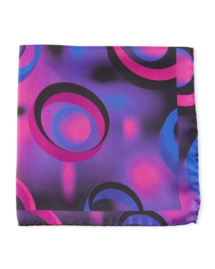 Ombre Circle Silk Pocket