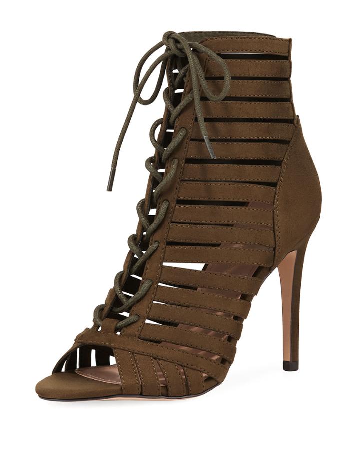 Julia Microsuede Peep-toe