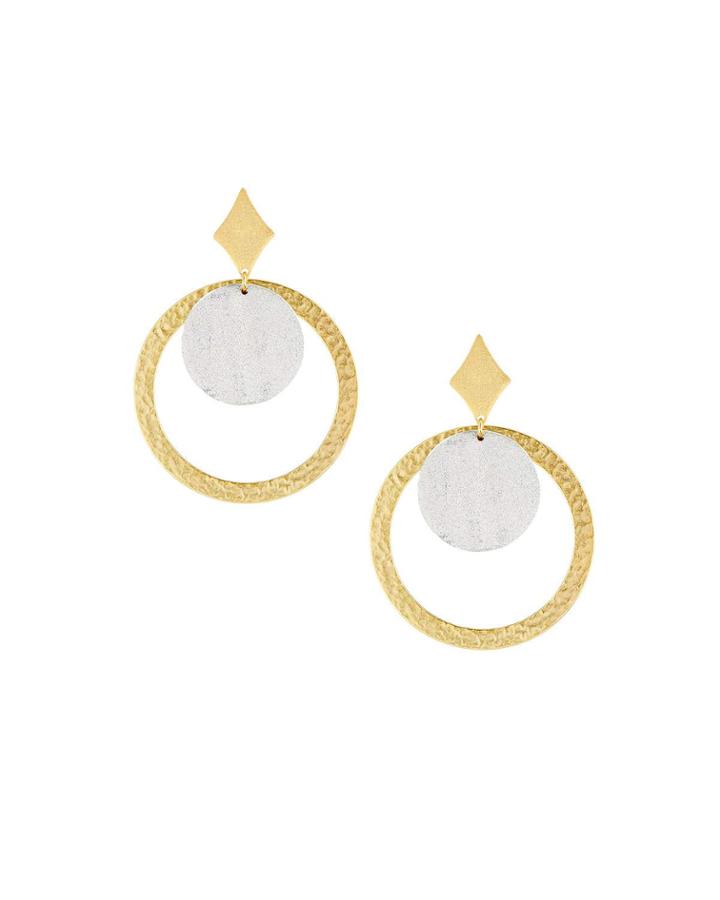 Tri Hoop-drop Earrings