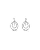 18k White Gold Diamond Double-drop Earrings