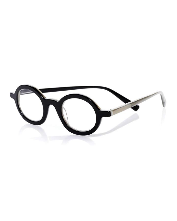 Flat Tire Round Acetate Readers, +2