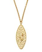 Bollicine 18k Yellow Gold Enameled Pendant Necklace W/ Diamonds