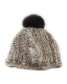 Fur Hat W/ Pompom