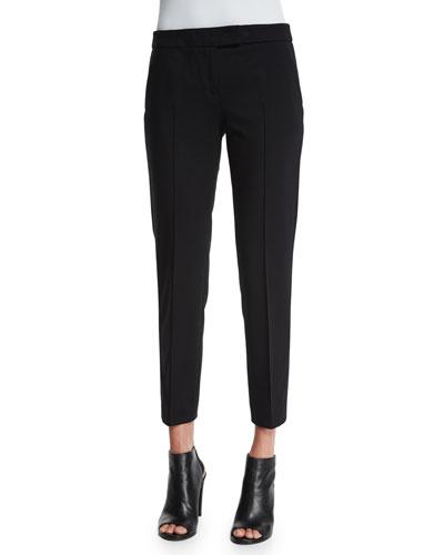 Frankie Slim-leg Ankle Pants, Black