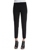 Frankie Slim-leg Ankle Pants, Black