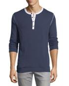 James Contrast-trim Henley Tee