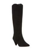 Lorenco Tall Suede Western Boots