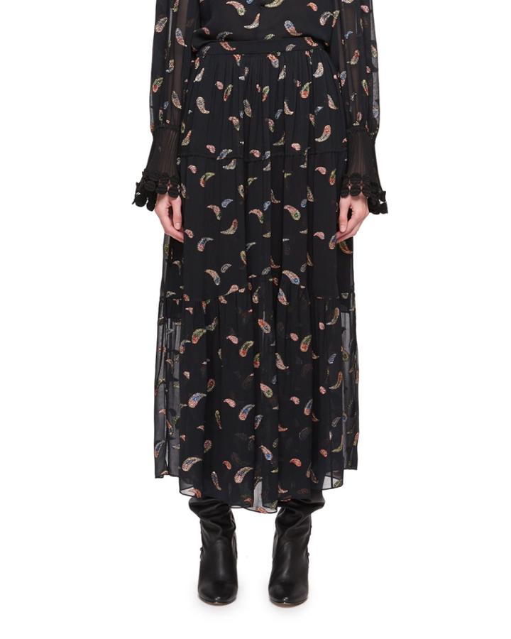 Paisley Lurex Jacquard Long Chiffon