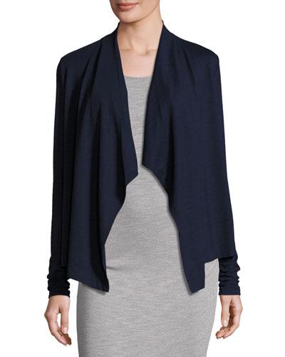 Open-front Draped Cardigan