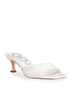 Croc-embossed Kitten Heel