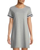 Cuffed French-terry T-shirt Dress