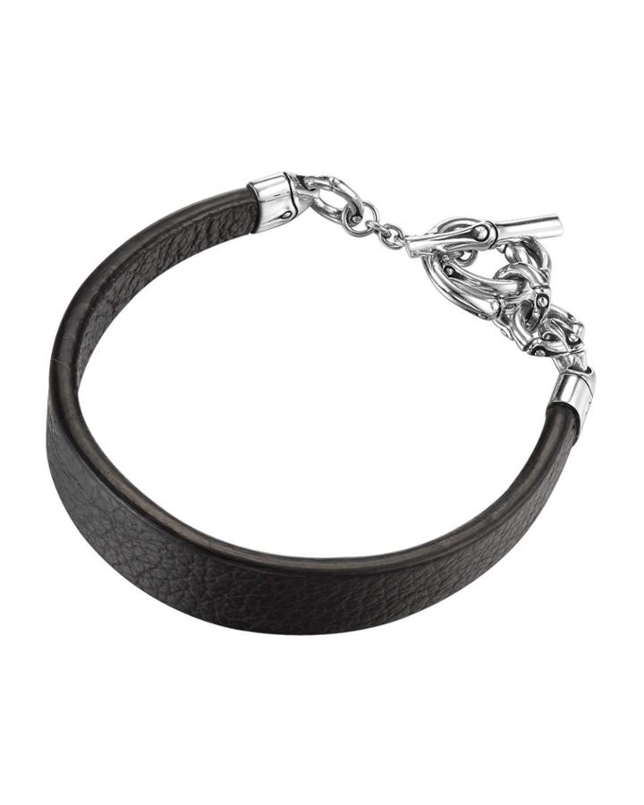 Bamboo Link Station Bracelet, Black