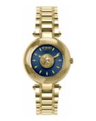 40mm Ip Gold Blue Dial Ip Gold Watch With Bracelet